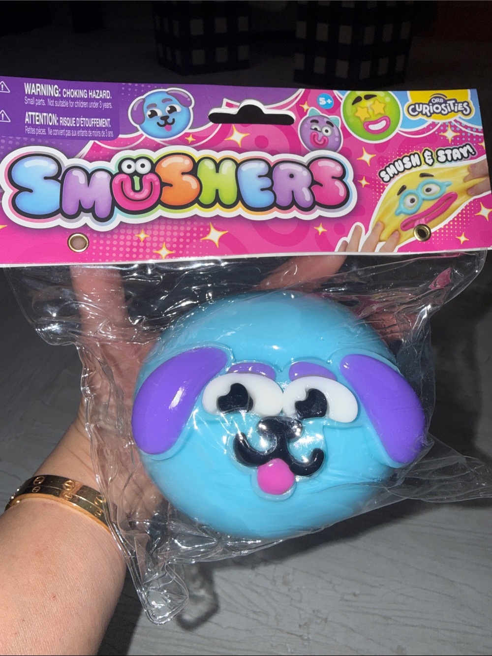 Orb Curiosities Smushers Squishy Toy Blue Dog